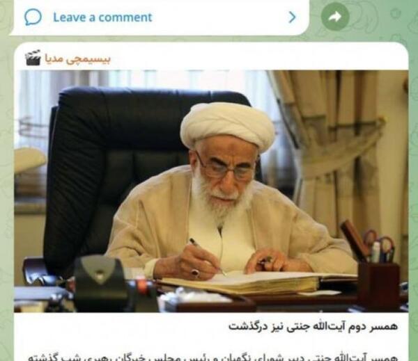 ازدواج مجدد عکس همسر جدید آیت الله جنتی