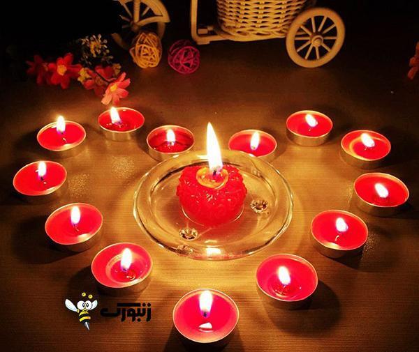 عکس شمع قرمز ساده