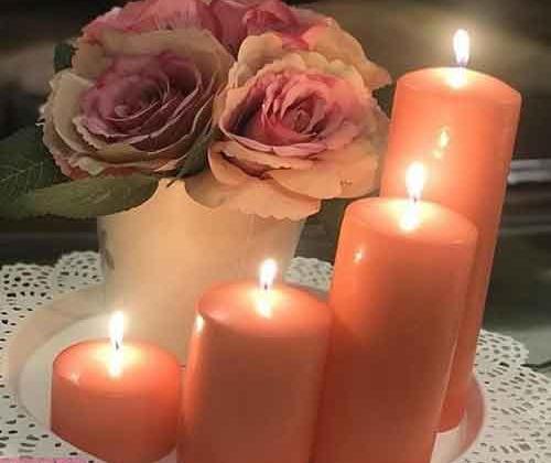 عکس شمع قرمز ساده