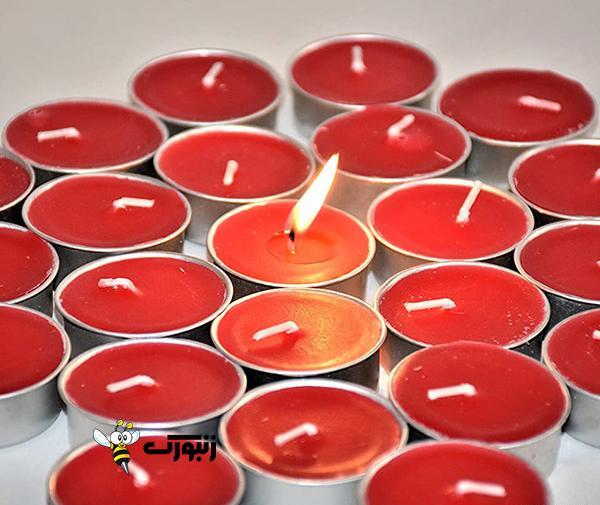عکس شمع قرمز ساده