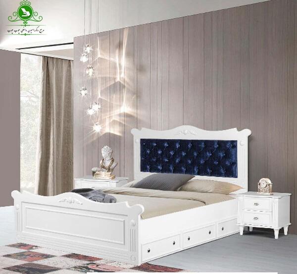 عکس تخت خواب ساده دونفره