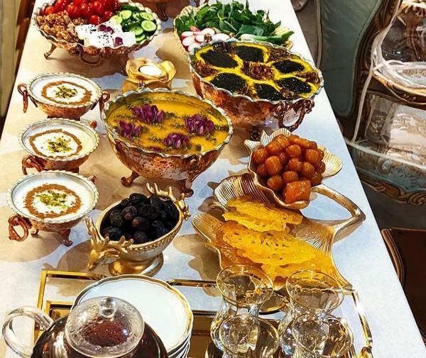 عکس از سفره افطار ماه رمضان ساده