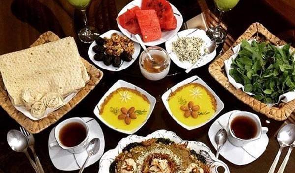 عکس از سفره افطار ماه رمضان ساده