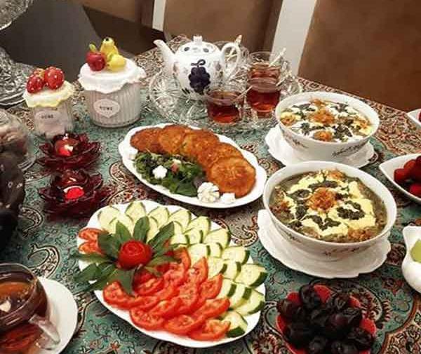 عکس از سفره افطار ماه رمضان ساده