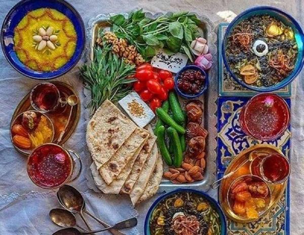 عکس از سفره افطار ماه رمضان ساده