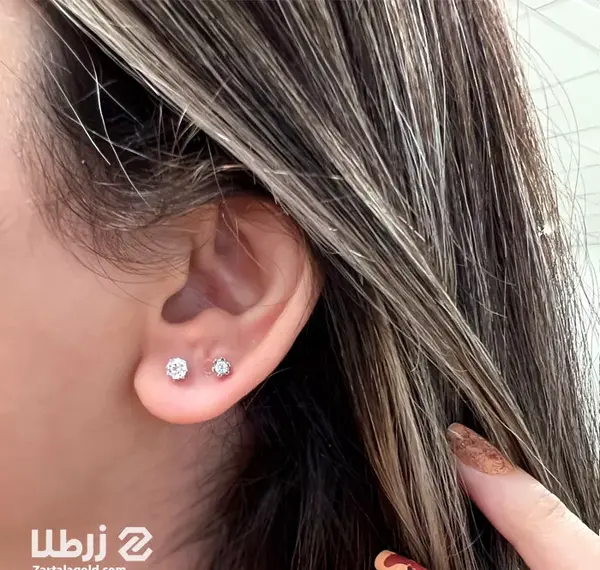 عکس گوشواره نگین دار طلا