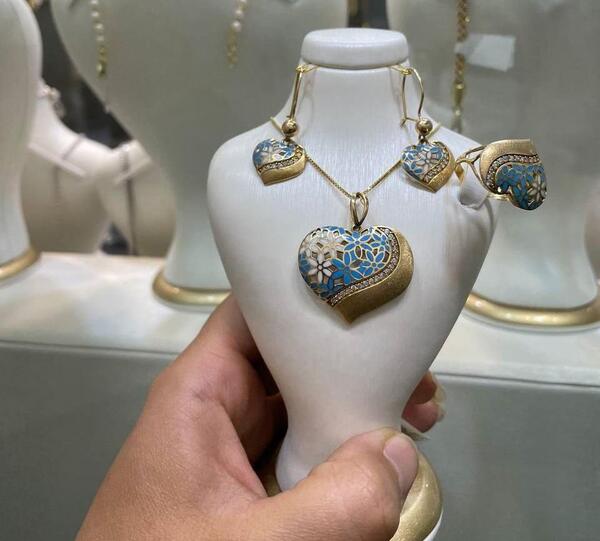 عکس نیم ست طلا قلبی