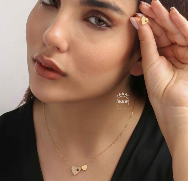 عکس نیم ست طلا قلبی