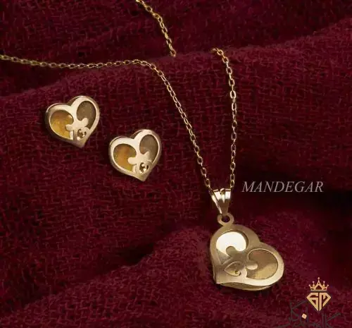 عکس نیم ست طلا قلبی