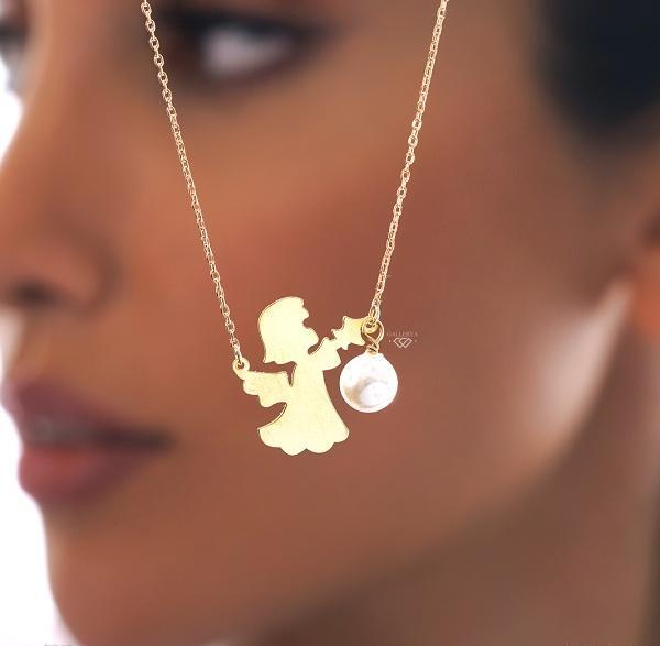 عکس گردنبند طلا فرشته