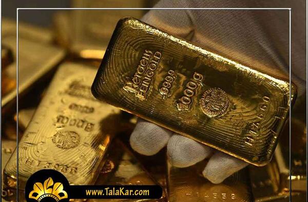 عکس شمش طلای بزرگ