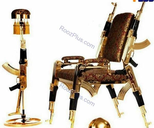 عکس صندلی طلایی