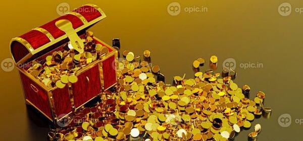 عکس صندوقچه پر از طلا