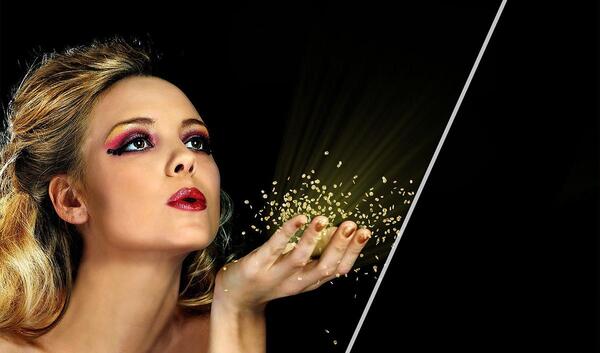 عکس ذرات طلایی