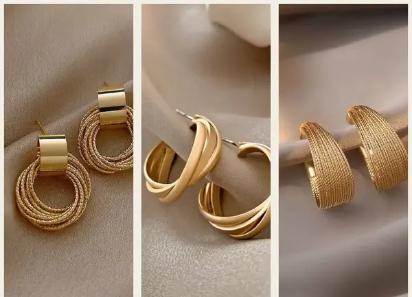 عکس گوشواره طلا جدید دخترانه شیک ترین