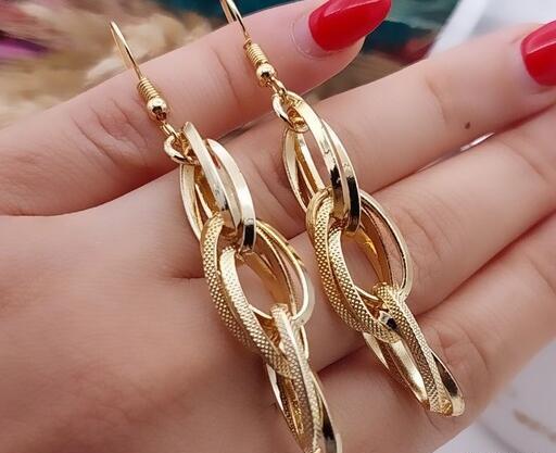 عکس گوشواره طلا حلقه ای جدید