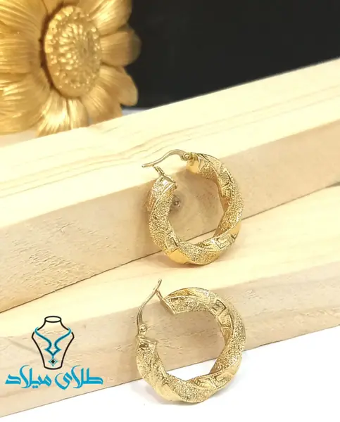 عکس گوشواره طلا جدید حلقه ای