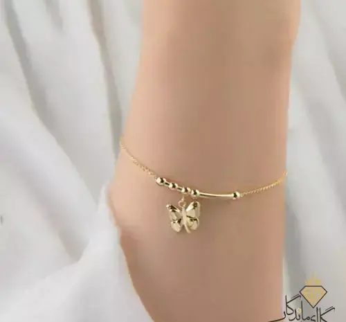 عکس دستبند طلا پروانه