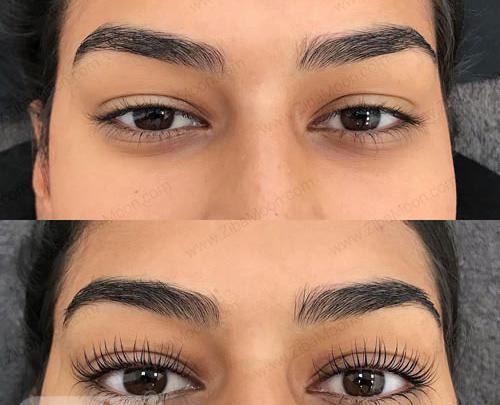 عکس قبل و بعد لیفت مژه و ابرو