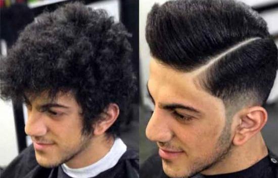 عکس قبل و بعد کراتینه مو مردانه