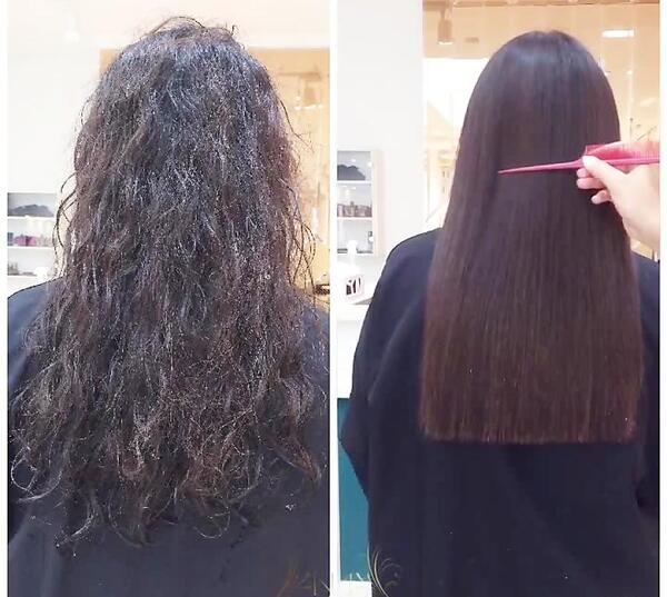 عکس قبل و بعد کراتینه مو مردانه