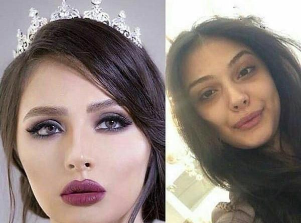 عکس قبل و بعد از میکاپ عروس