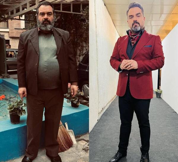 عکس چاقی و لاغری مهران غفوریان