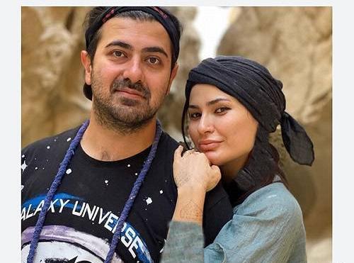 عکس بازیگر مهران رجبی و همسرش