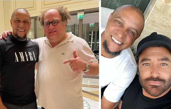 عکس محمدرضا گلزار با روبرتو کارلوس