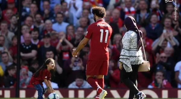 عکس محمد صلاح با همسرش