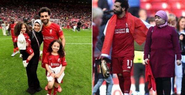 عکس محمد صلاح با همسرش