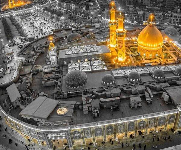 عکس هوایی کربلا و بین الحرمین