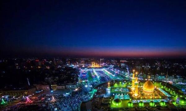 عکس هوایی کربلا و بین الحرمین