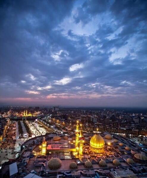 عکس هوایی کربلا و بین الحرمین