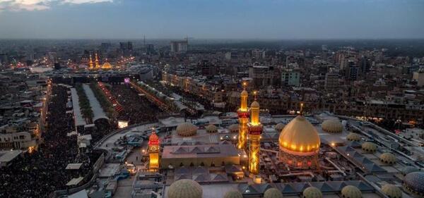 عکس هوایی کربلا و بین الحرمین