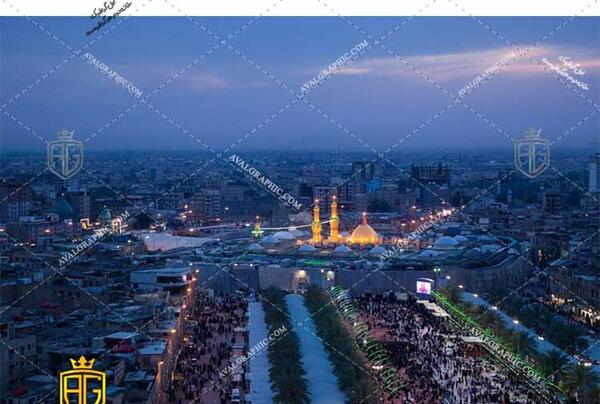 عکس هوایی کربلا و بین الحرمین