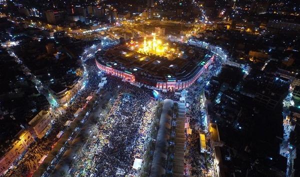 عکس هوایی از کربلا و بین الحرمین