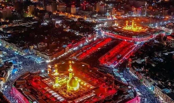 عکس هوایی از کربلا و بین الحرمین