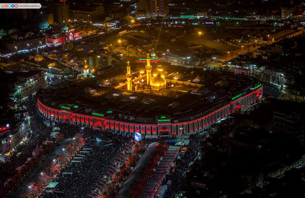 عکس هوایی از کربلا و بین الحرمین