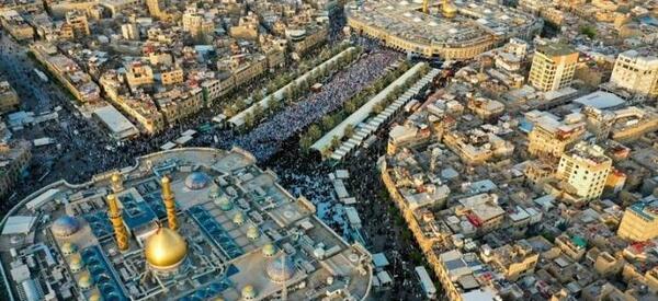 عکس هوایی از کربلا و بین الحرمین
