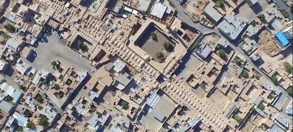عکس هوایی بازار کرمان