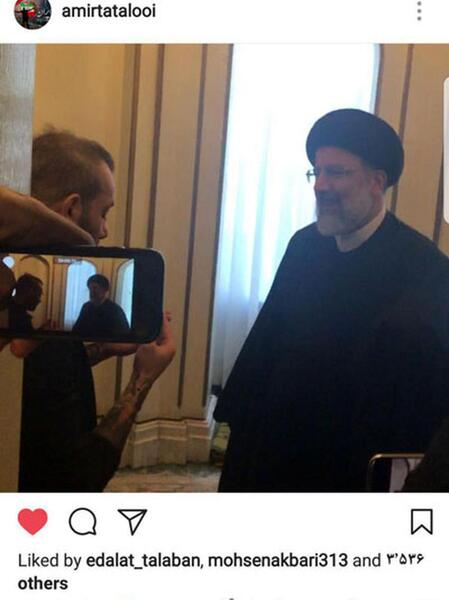 عکس ابراهیم رئیسی و خواننده کوچه بازاری