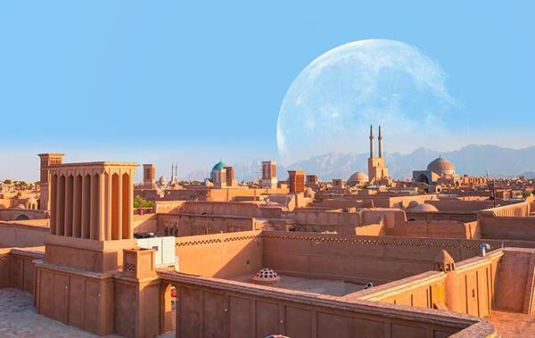 عکس هوایی قدیمی یزد