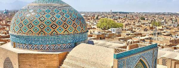 عکس هوایی بافت تاریخی یزد