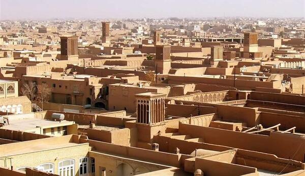 عکس هوایی بافت تاریخی یزد