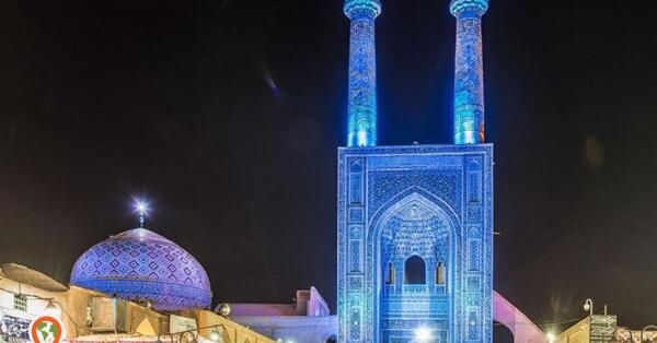 عکس هوایی از مسجد جامع یزد