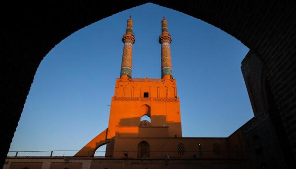 عکس هوایی از مسجد جامع یزد