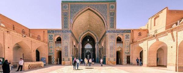 عکس هوایی از مسجد جامع یزد