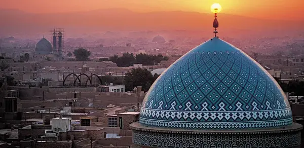 عکس هوایی از مسجد جامع یزد