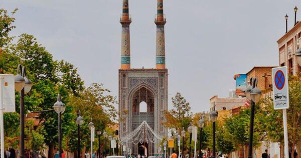 عکس هوایی از مسجد جامع یزد